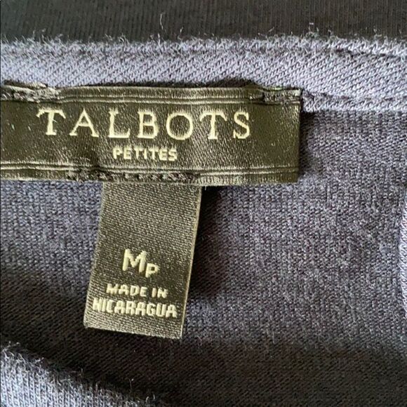 Talbot’s petites sweater navy ruffled top size Mp - Picture 7 of 8